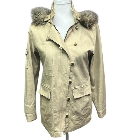 CAbi Nanook Faux Fur Trim Jacket Tan - Picture 3 of 9